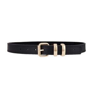 Lovestrength Classic Sage Belt in Black leather gold